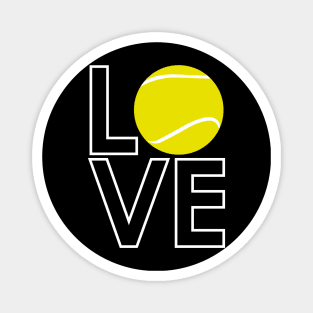 Love Tennis Ball Logo Design Magnet